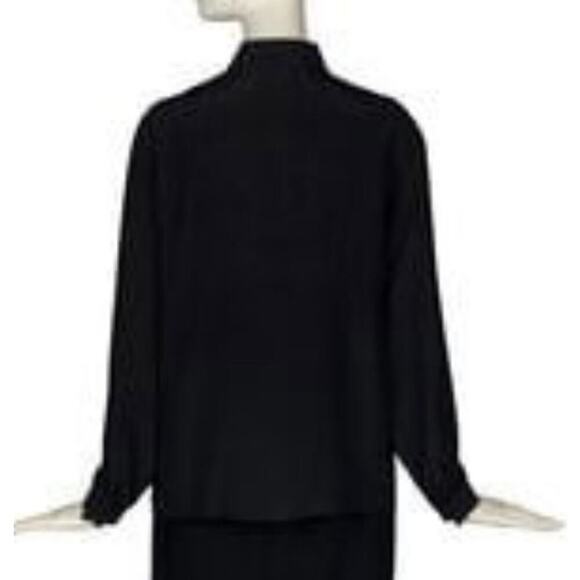 Gianni Versace black silk button down blouse - size 44 - Picture 3 of 4